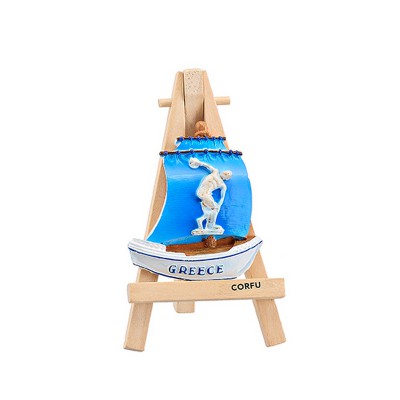 ΜΑΓΝΗΤΑΚΙ ΣΕ ΚΑΒΑΛΕΤΟ ΙΣΤΙΟΦΟΡΟ ΔΙΣΚΟΒΟΛΟΣ ''GREECE'' 12cm