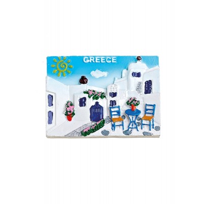 ΜΑΓΝΗΤΑΚΙ ΠΑΡΑΛΛΗΛΟΓΡΑΜΜΟ ΝΗΣΙΩΤΙΚΗ ΑΥΛΗ ''GREECE'' 7x5cm