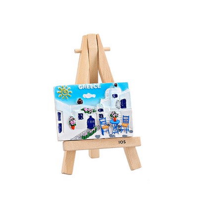 ΜΑΓΝΗΤΑΚΙ ΣΕ ΚΑΒΑΛΕΤΟ ΠΑΡΑΛΛΗΛΟΓΡΑΜΜΟ ΝΗΣΙΩΤΙΚΗ ΑΥΛΗ ''GREECE'' 12cm