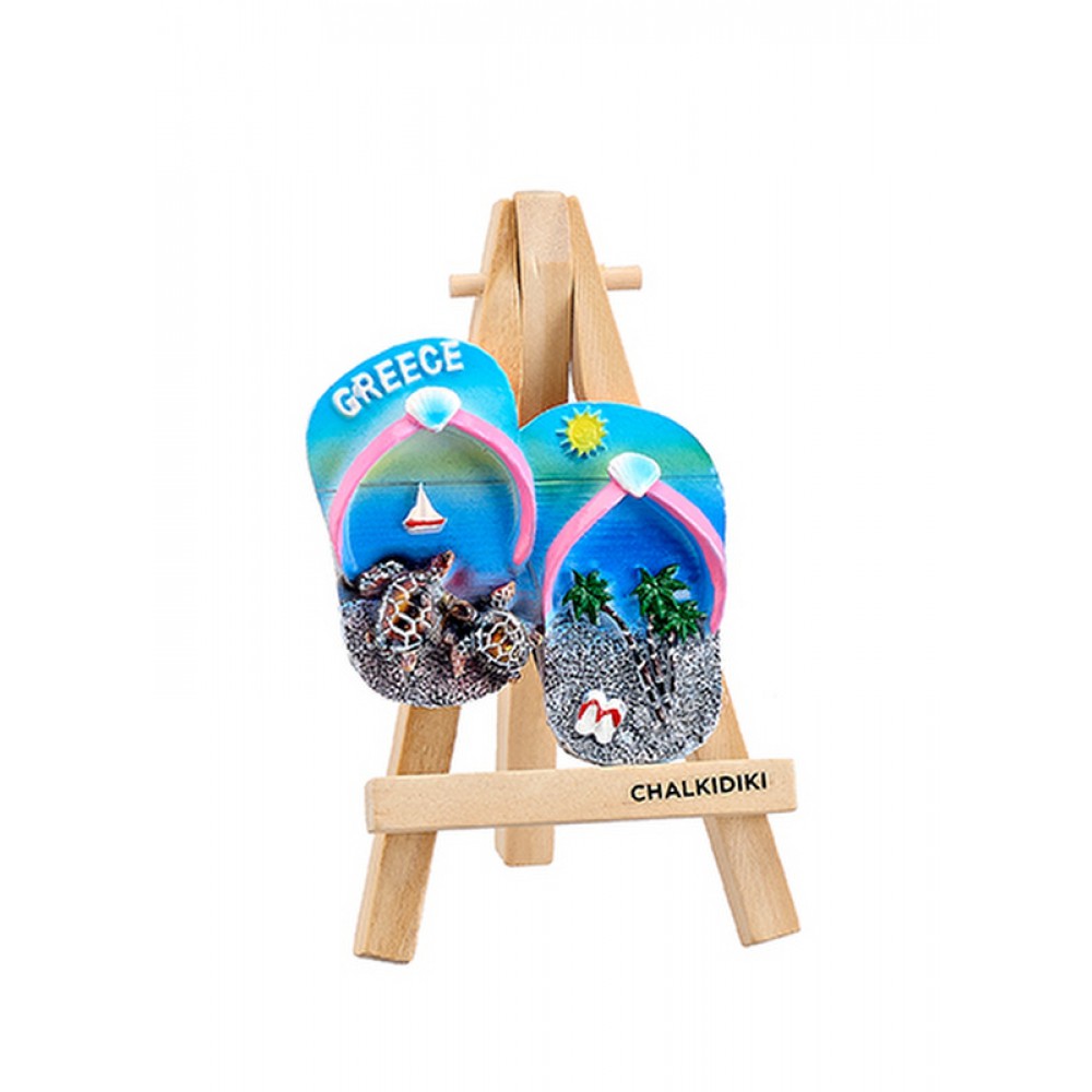 ΜΑΓΝΗΤΑΚΙ ΚΑΒΑΛΕΤΟ ΔΥΟ ΣΑΓΙΟΝΑΡΕΣ/ΧΕΛΩΝΑΚΙΑ GREECE  x  cm 