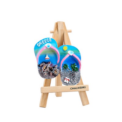 ΜΑΓΝΗΤΑΚΙ ΣΕ ΚΑΒΑΛΕΤΟ ΖΕΥΓΑΡΙ ΣΑΓΙΟΝΑΡΕΣ ΜΕ ΧΕΛΩΝΕΣ ''GREECE'' 12cm