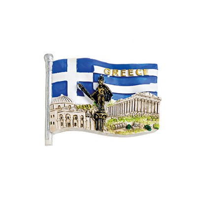 ΜΑΓΝΗΤΑΚΙ ΕΛΛΗΝΙΚΗ ΣΗΜΑΙΑ ΠΑΡΘΕΝΩΝΑΣ ''GREECE'' 8x6.5cm