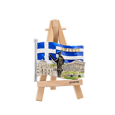 ΜΑΓΝΗΤΑΚΙ ΣΕ ΚΑΒΑΛΕΤΟ ΕΛΛΗΝΙΚΗ ΣΗΜΑΙΑ ΠΑΡΘΕΝΩΝΑΣ ''GREECE'' 12cm