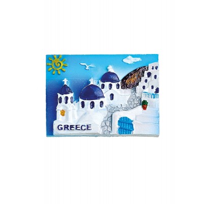 ΜΑΓΝΗΤΑΚΙ ΠΑΡΑΛΛΗΛΟΓΡΑΜΜΟ ΕΚΚΛΗΣΙΕΣ ''GREECE'' 7x5cm