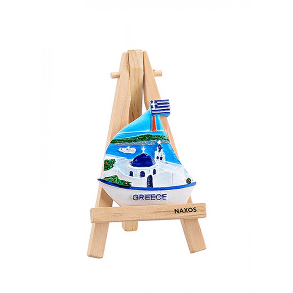 ΜΑΓΝΗΤΑΚΙ ΚΑΒΑΛΕΤΟ ΚΑΡΑΒΑΚΙ ΣΗΜΑΙΑ/ΤΡΟΥΛΟΣ GREECE  x  cm 