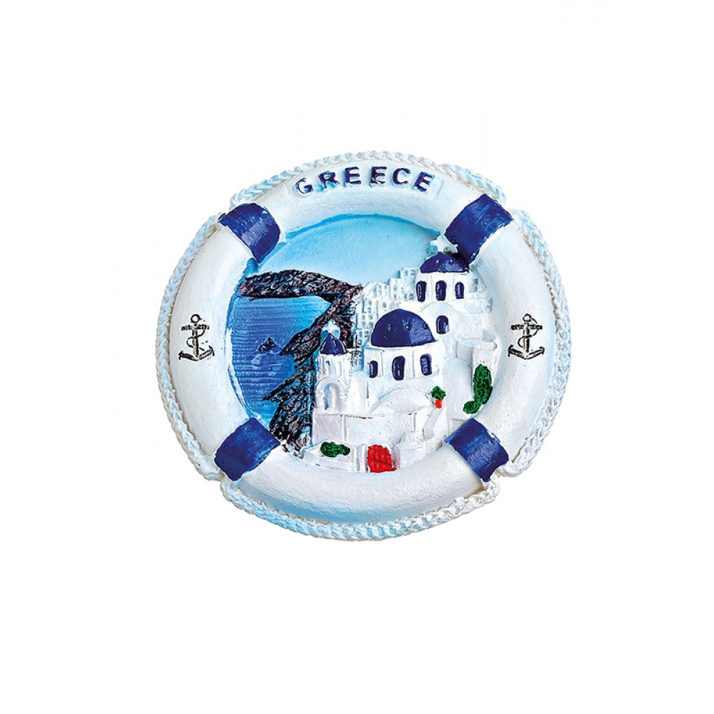 ΜΑΓΝΗΤΑΚΙ ΣΩΣΙΒΙΟ ΕΛΛΗΝΙΚΟ ΝΗΣΙ ''GREECE'' Φ7 cm 