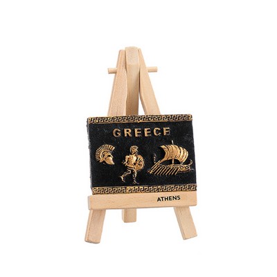 ΜΑΓΝΗΤΑΚΙ ΣΕ ΚΑΒΑΛΕΤΟ ΤΡΙΗΡΗΣ ΠΕΡΙΚΕΦΑΛΑΙΑ ''GREECE'' 12cm