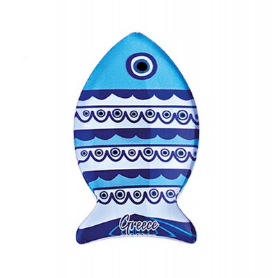 ΜΑΓΝΗΤΑΚΙ ΨΑΡΑΚΙ ΣΙΕΛ ΜΕ ΡΙΓΕΣ ''GREECE'' 4x7cm