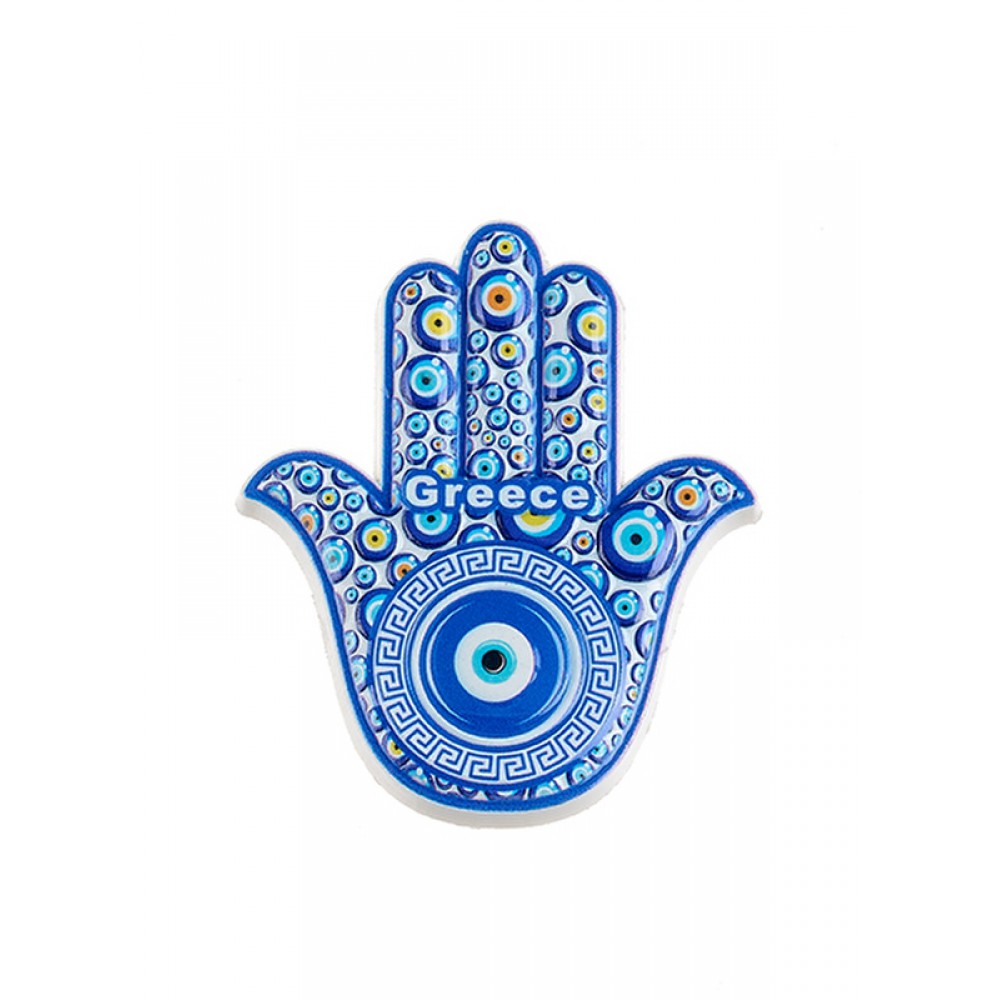 ΜΑΓΝΗΤΑΚΙ ΧΕΡΙ ΤΗΣ ΦΑΤΙΜΑ ΜΕ ΜΑΤΑΚΙΑ ''GREECE'' 