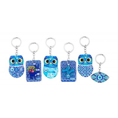 ΜΠΡΕΛΟΚ ΓΥΑΛΙΝΟ ''GREECE'' 6 ΣΧΕΔΙΩΝ 11cm