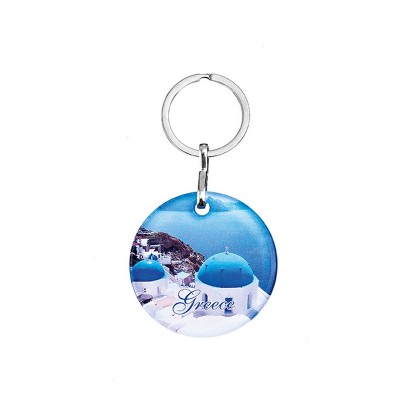 ΜΠΡΕΛΟΚ ΓΥΑΛΙΝΟ ΕΛΛΗΝΙΚΟ ΝΗΣΙ ''GREECE'' Φ5cm