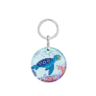 ΜΠΡΕΛΟΚ ΓΥΑΛΙΝΟ ΧΕΛΩΝΑ ''GREECE'' Φ5cm