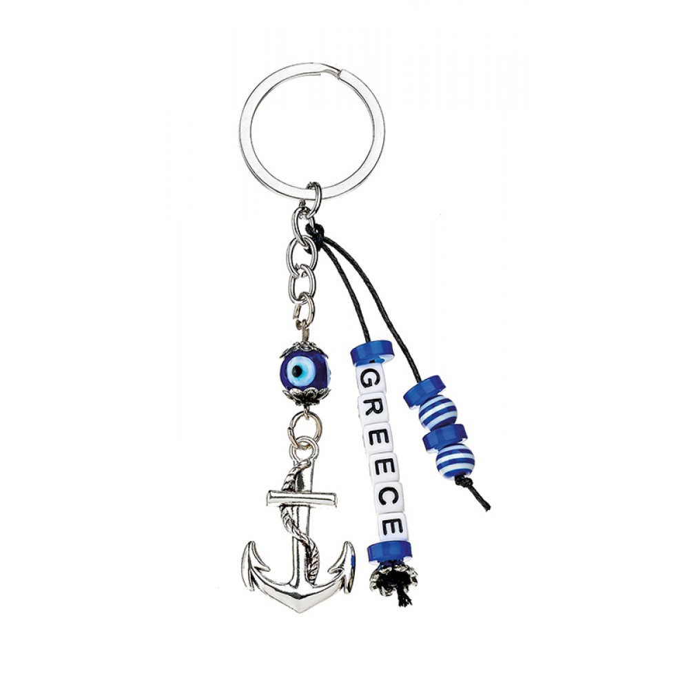 ΜΕΤΑΛΛΙΚΟ ΜΠΡΕΛΟΚ ΑΓΚΥΡΑ ''GREECE'' 12 cm 