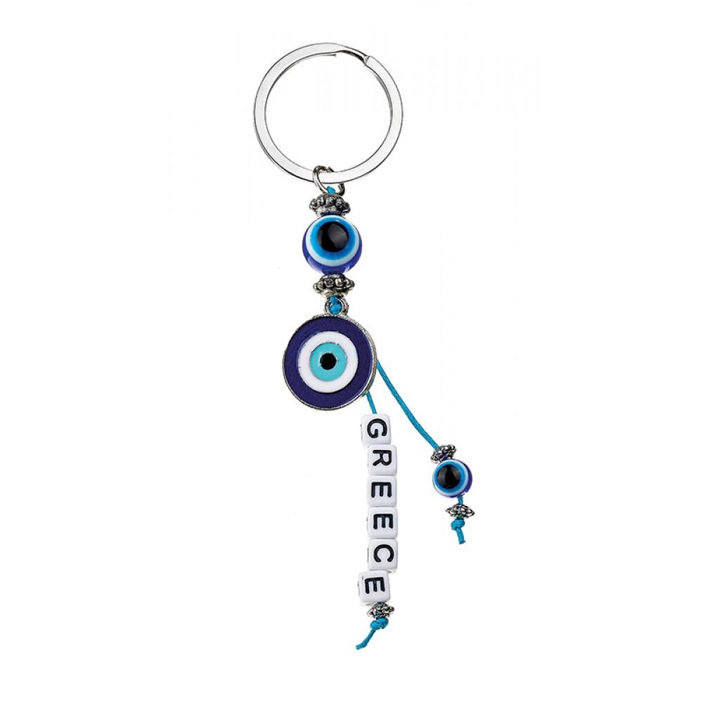 ΜΕΤΑΛΛΙΚΟ ΜΠΡΕΛΟΚ ΜΑΤΑΚΙ ''GREECE'' 12cm 