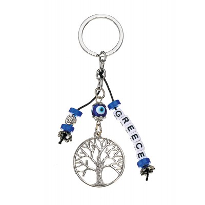 ΜΕΤΑΛΛΙΚΟ ΜΠΡΕΛΟΚ ΔΕΝΤΡΟ ΤΗΣ ΖΩΗΣ ''GREECE'' 12 cm
