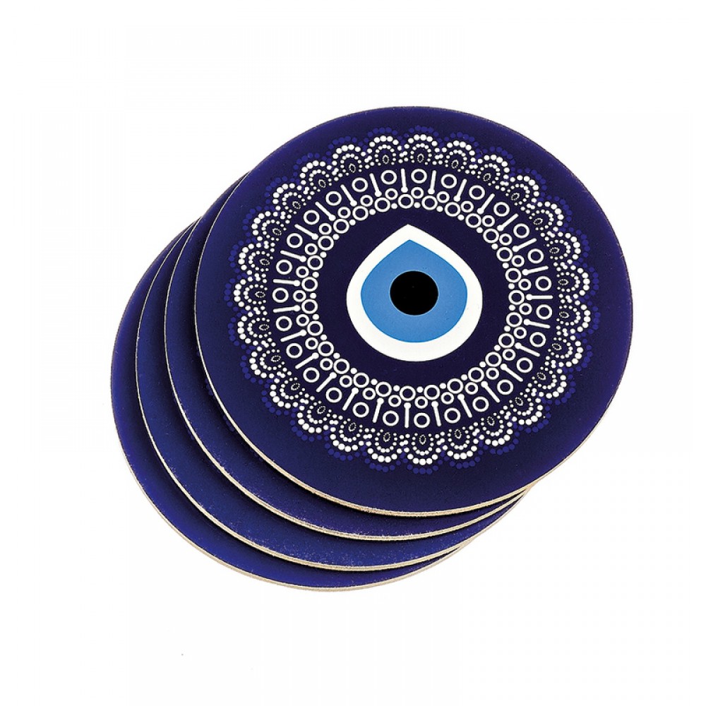 ΣΟΥΒΕΡ ΣΤΡΟΓΓΥΛΑ ΜΕ ΦΕΛΛΟ ΣΕΤ 4 ΤΕΜΑΧΙΩΝ ΜΑΤΙ MANDALA Φ10cm 