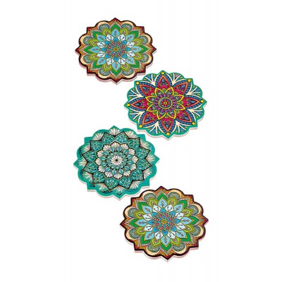 ΣΟΥΒΕΡ ΚΕΡΑΜΙΚΟ ΠΟΛΥΧΡΩΜΟ MANDALA 4 ΣΧΕΔΙΩΝ Φ10.5cm