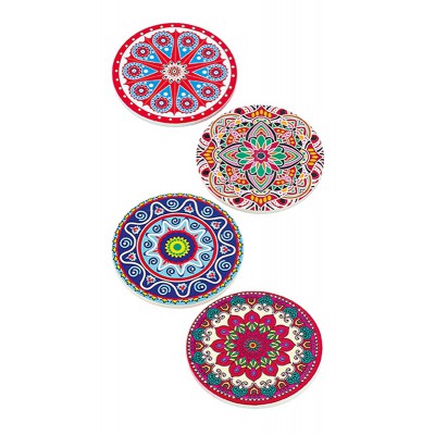 ΣΟΥΒΕΡ ΚΕΡΑΜΙΚΟ ΠΟΛΥΧΡΩΜΟ MANDALA 6 ΣΧΕΔΙΩΝ Φ10.3cm