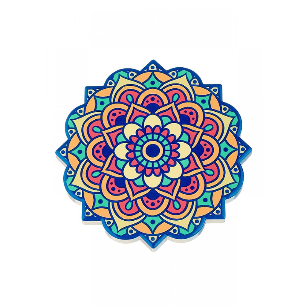 ΣΟΥΒΕΡ ΚΕΡΑΜΙΚΟ MANDALA ΠΟΛΥΧΡΩΜΟ ΜΕ ΦΕΛΛΟ Φ11cm 