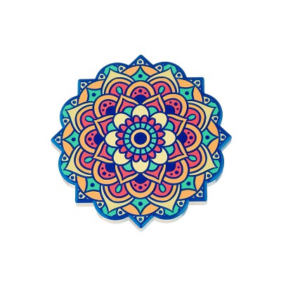 ΣΟΥΒΕΡ ΚΕΡΑΜΙΚΟ MANDALA ΠΟΛΥΧΡΩΜΟ ΜΕ ΦΕΛΛΟ Φ11cm