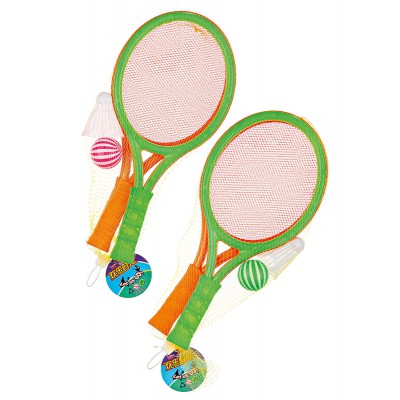 ΣΕΤ ΡΑΚΕΤΕΣ ΜΠΑΝΤΜΙΝΤΟΝ ΧΡΩΜΑΤΙΣΤΕΣ ΜΕ ΜΠΑΛΑΚΙΑ 18x38cm