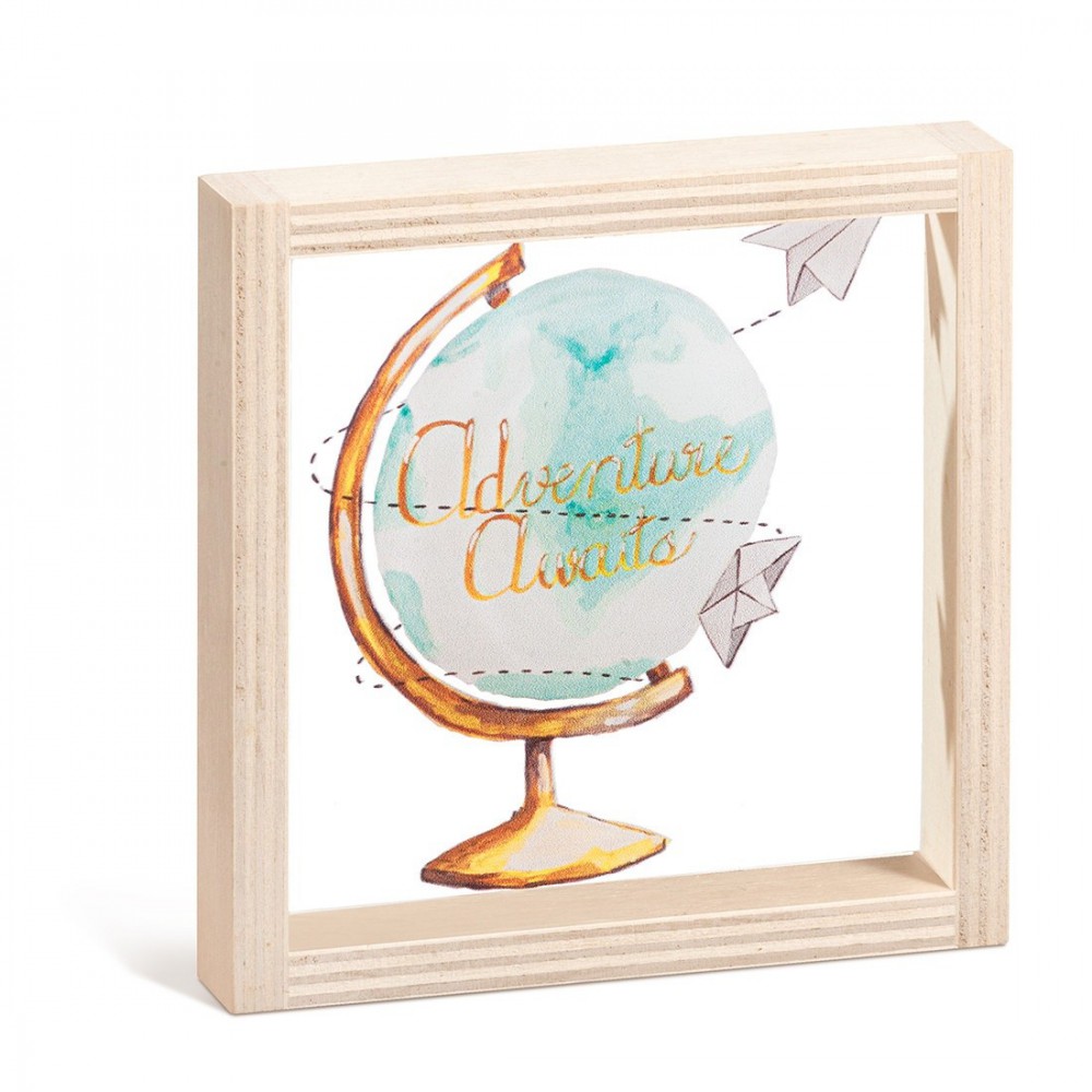 Ξύλινο Καδράκι με Plexi 