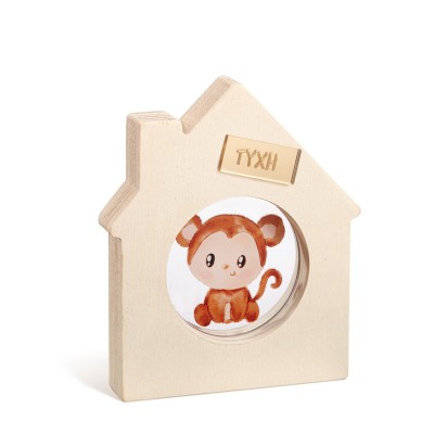 Ξύλινο Διακοσμητικό Σπιτάκι με Plexi