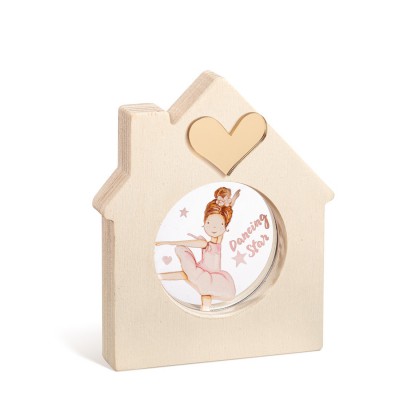 Ξύλινο Διακοσμητικό Σπιτάκι με Plexi