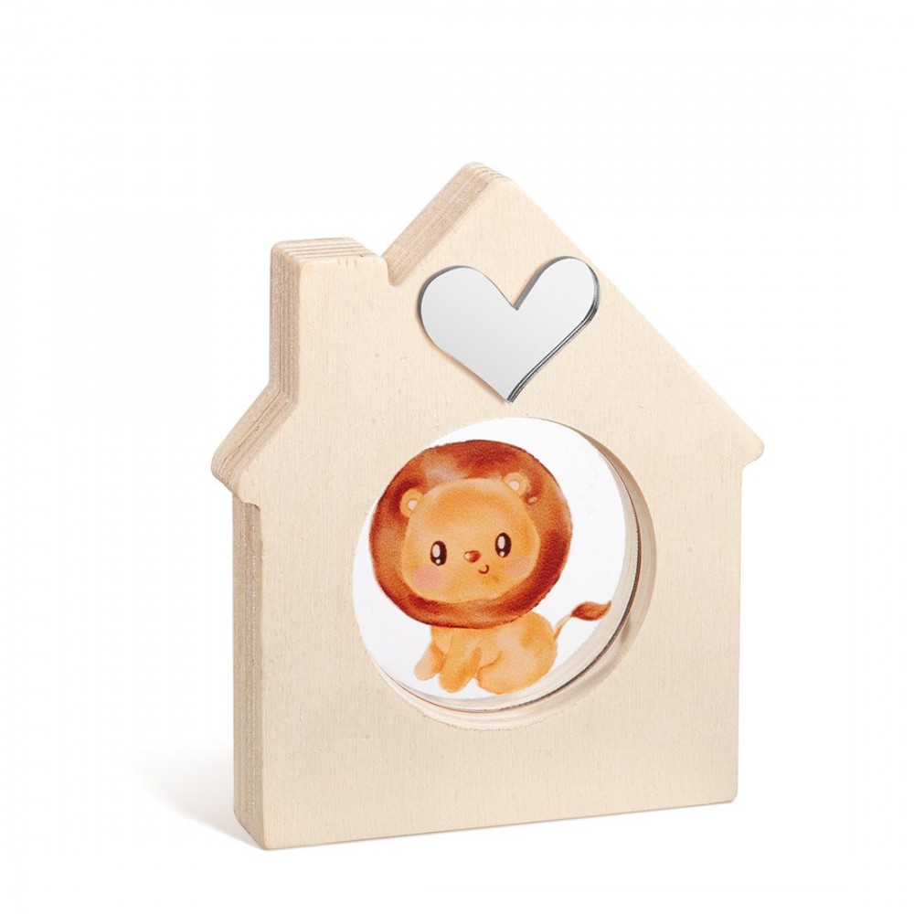 Ξύλινο Διακοσμητικό Σπιτάκι με Plexi 