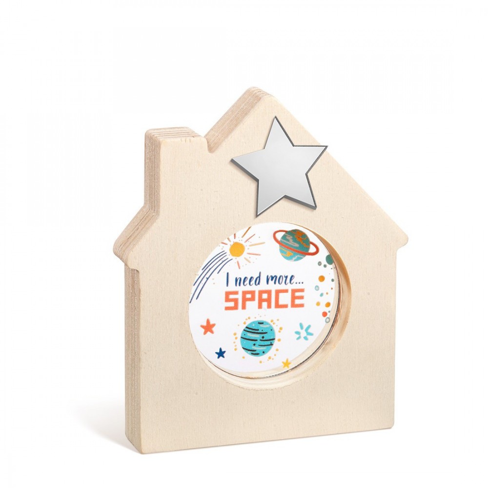 Ξύλινο Διακοσμητικό Σπιτάκι με Plexi 