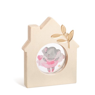 Ξύλινο Διακοσμητικό Σπιτάκι με Plexi