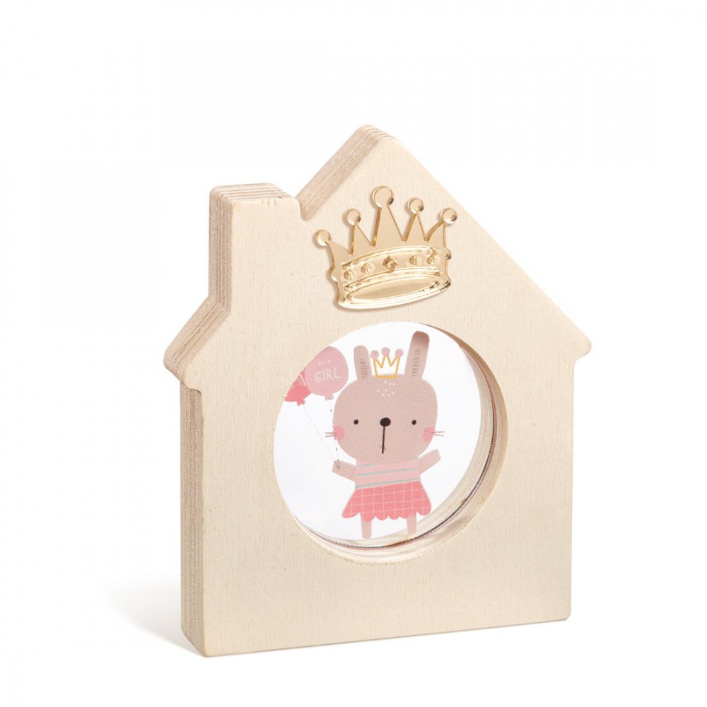 Ξύλινο Διακοσμητικό Σπιτάκι με Plexi 