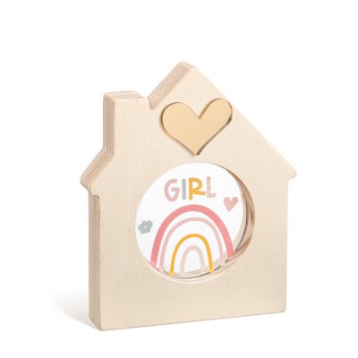 Ξύλινο Διακοσμητικό Σπιτάκι με Plexi