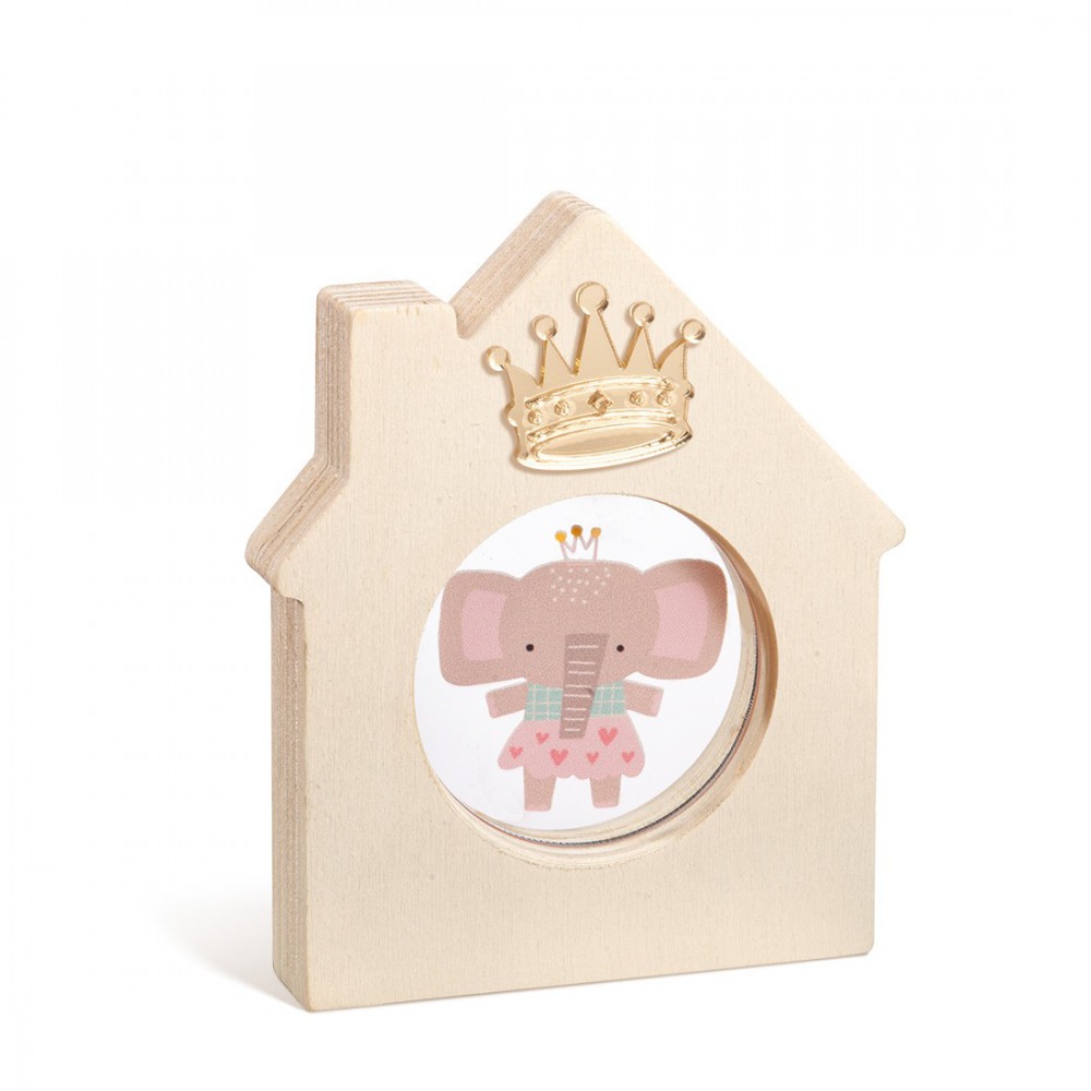 Ξύλινο Διακοσμητικό Σπιτάκι με Plexi 