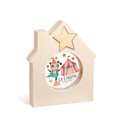 Ξύλινο Διακοσμητικό Σπιτάκι με Plexi