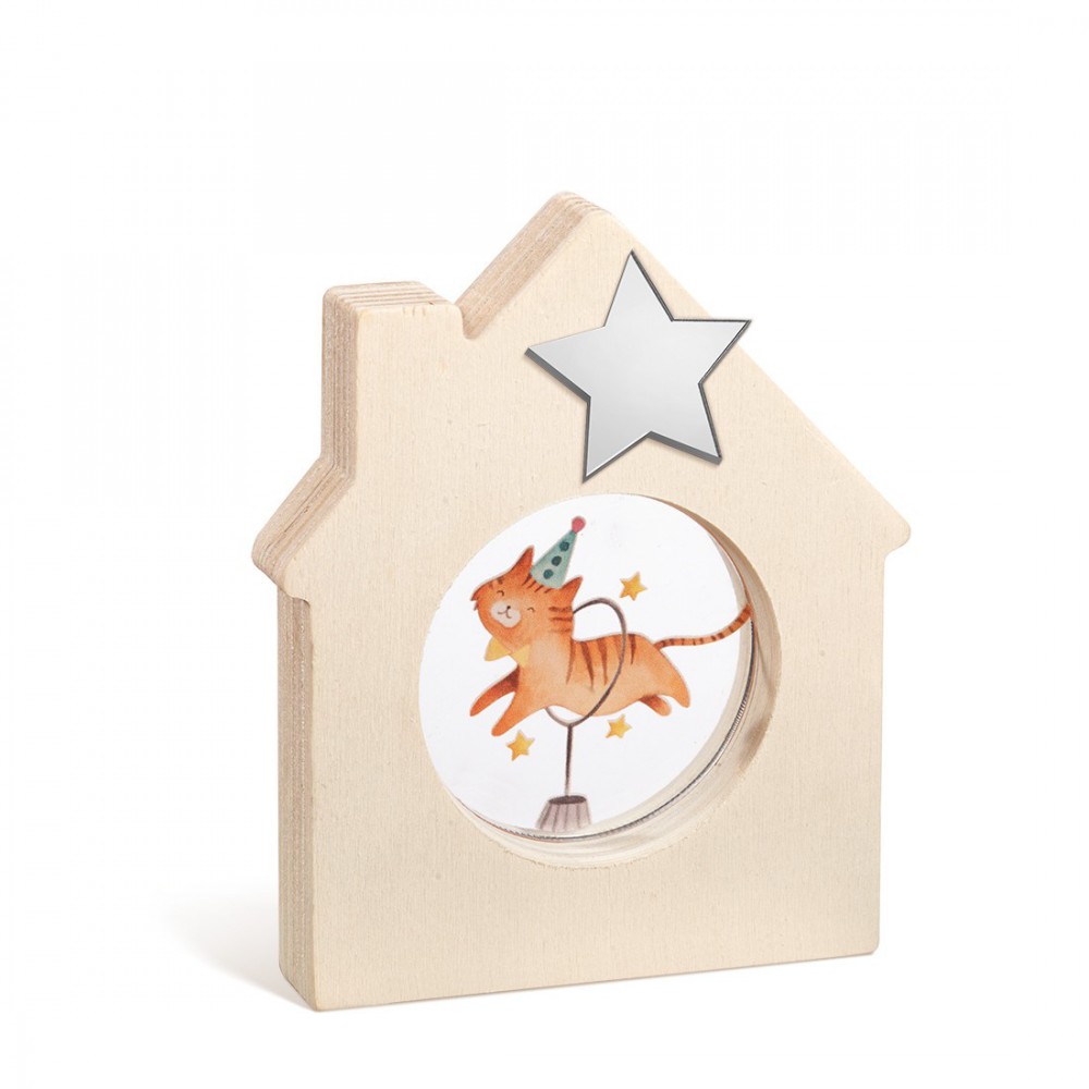 Ξύλινο Διακοσμητικό Σπιτάκι με Plexi 