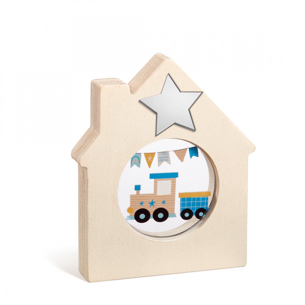 Ξύλινο Διακοσμητικό Σπιτάκι με Plexi 