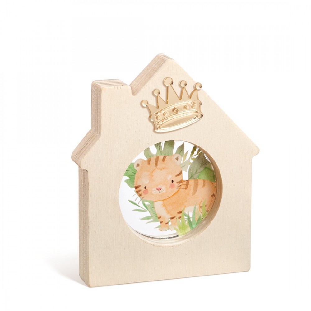 Ξύλινο Διακοσμητικό Σπιτάκι με Plexi 