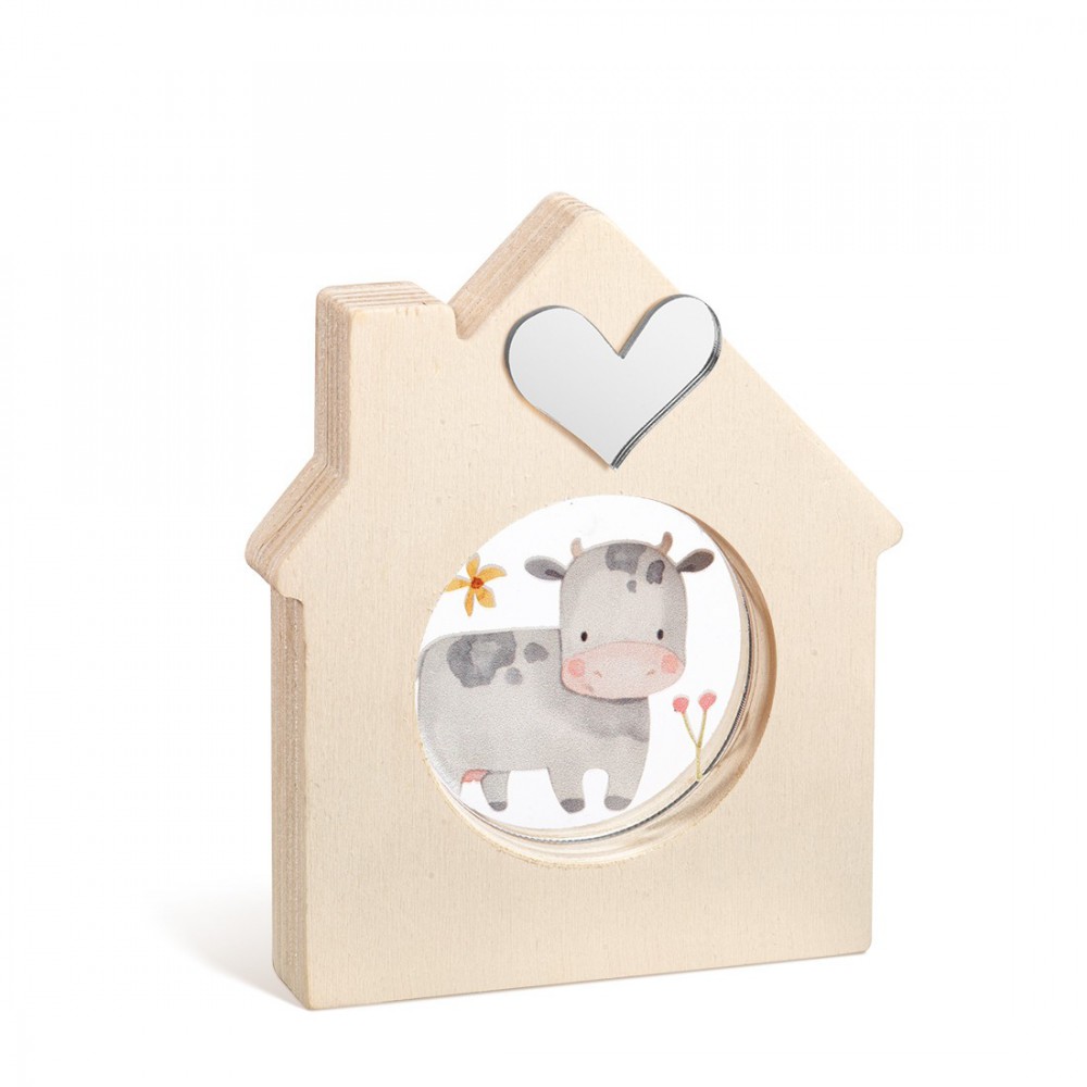 Ξύλινο Διακοσμητικό Σπιτάκι με Plexi 