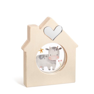 Ξύλινο Διακοσμητικό Σπιτάκι με Plexi