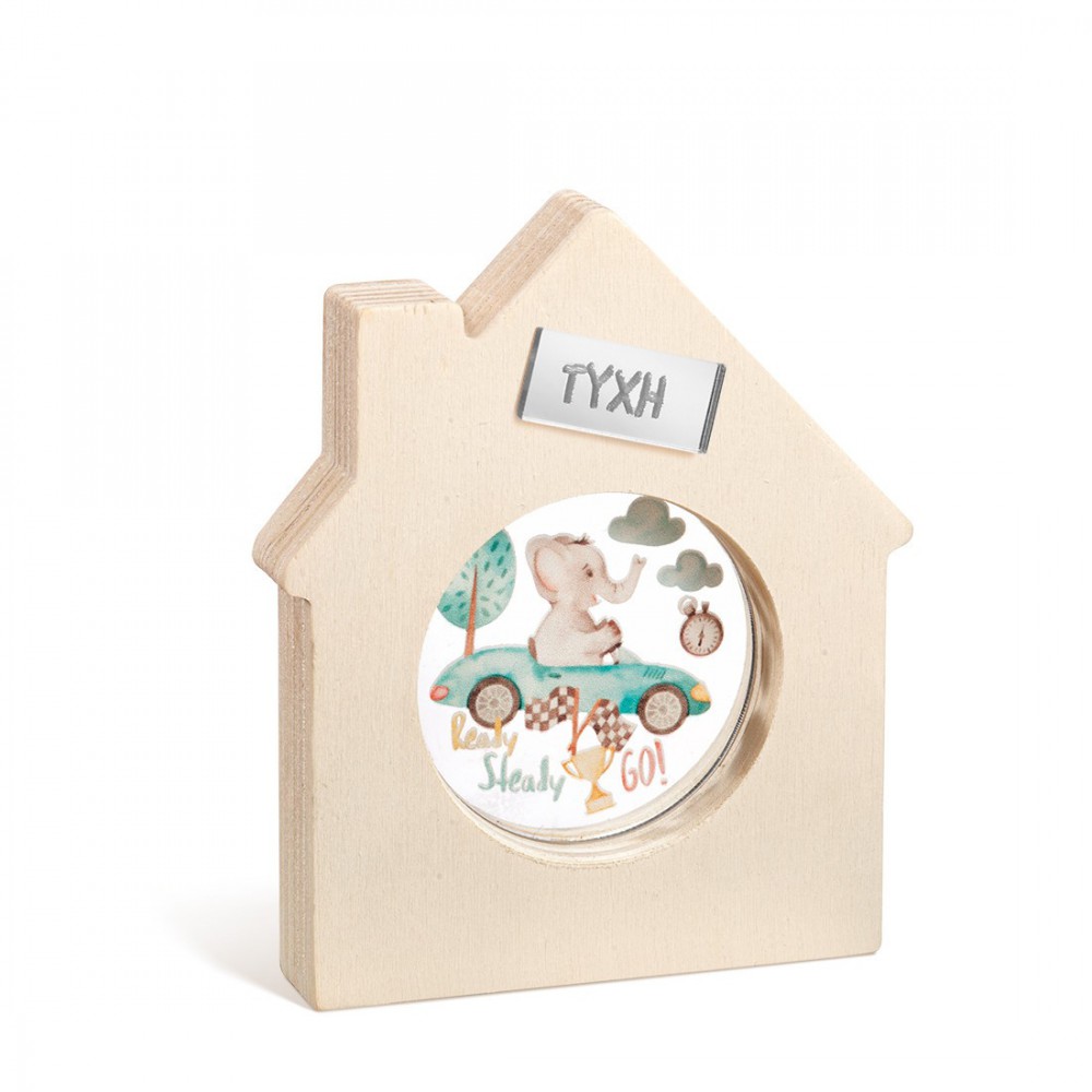 Ξύλινο Διακοσμητικό Σπιτάκι με Plexi 