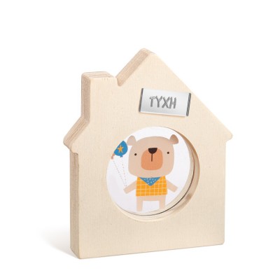 Ξύλινο Διακοσμητικό Σπιτάκι με Plexi