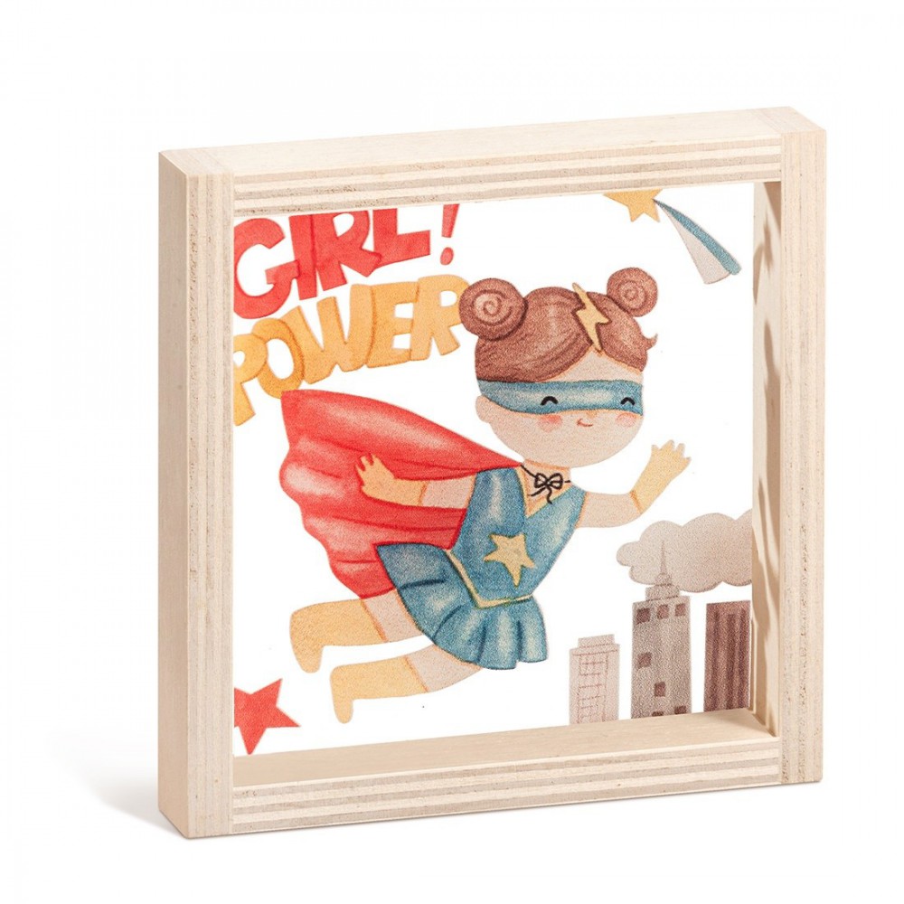 Ξύλινο Καδράκι με Plexi 