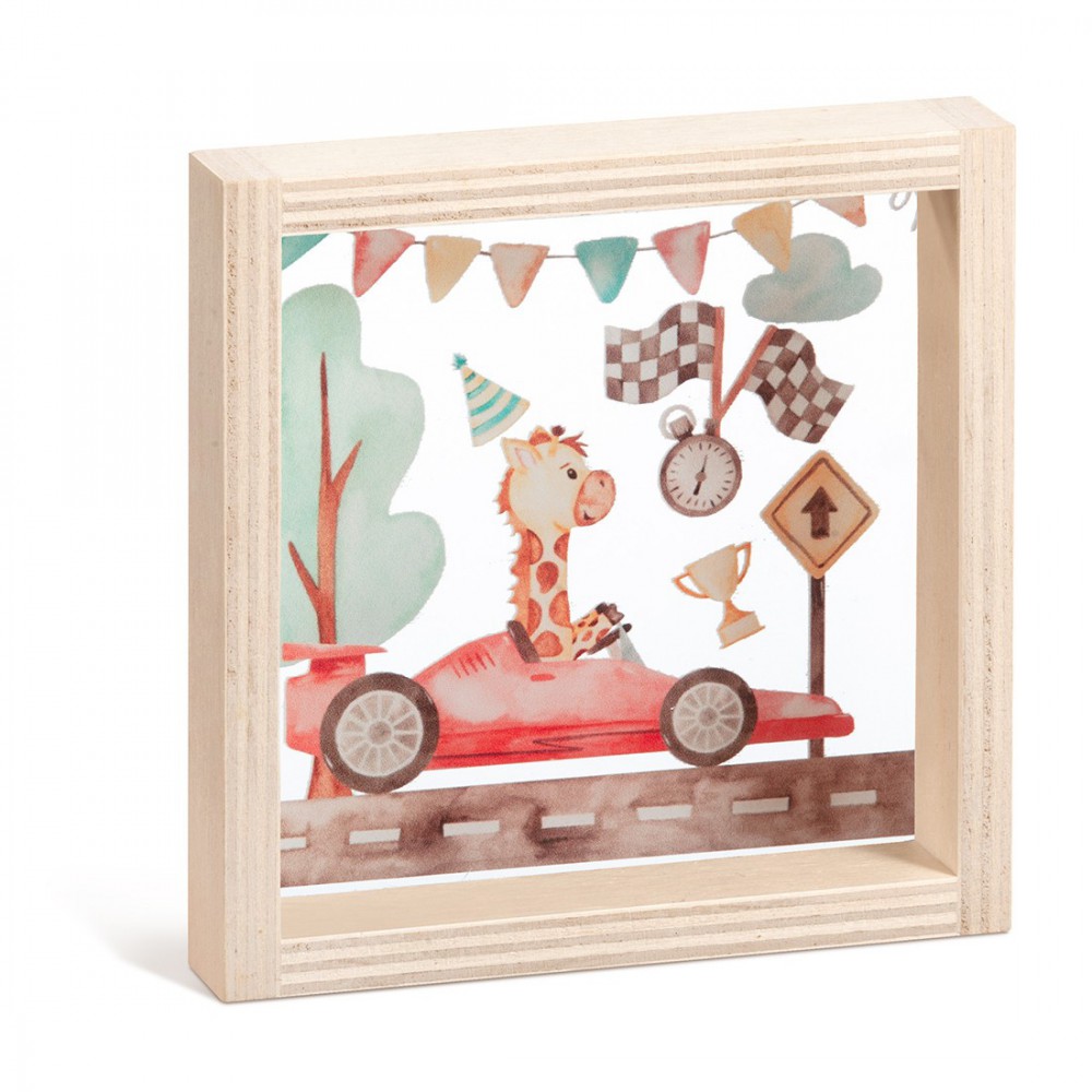 Ξύλινο Καδράκι με Plexi 