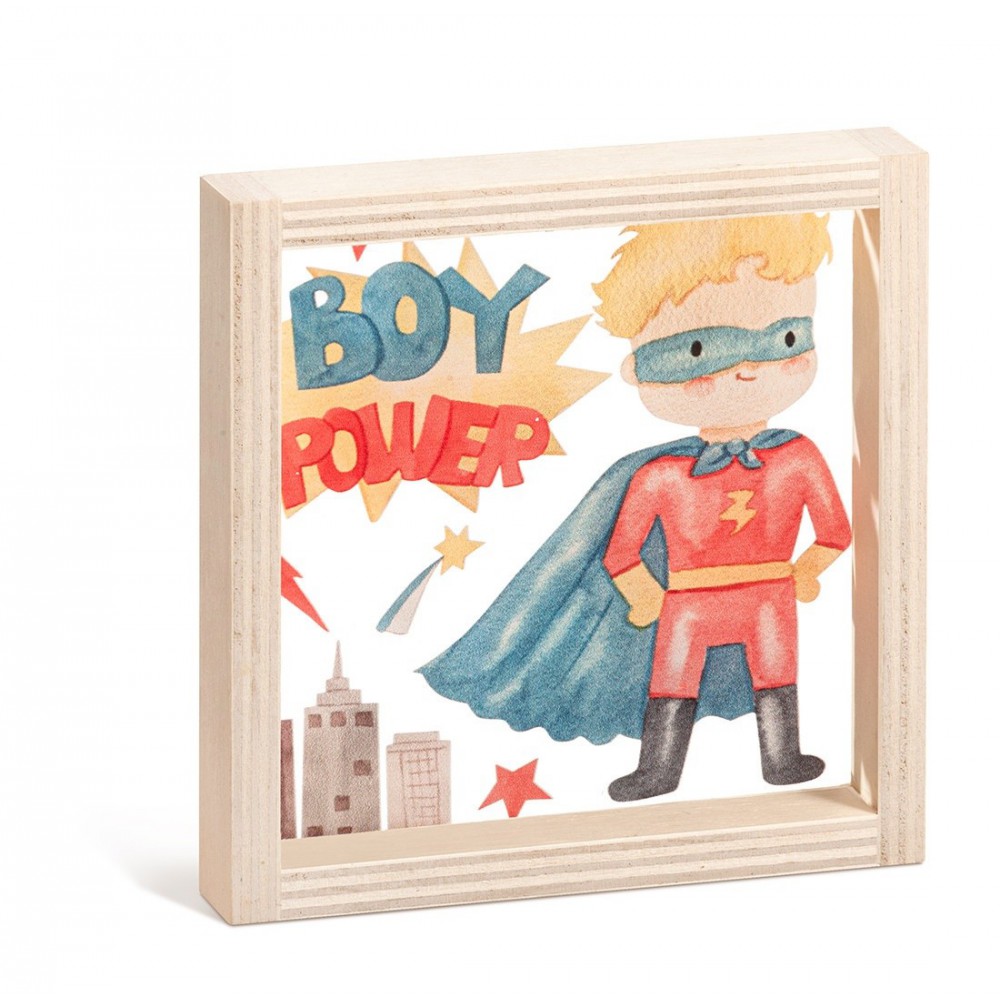 Ξύλινο Καδράκι με Plexi 