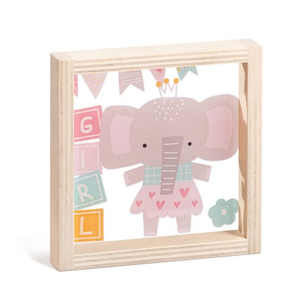 Ξύλινο Καδράκι με Plexi