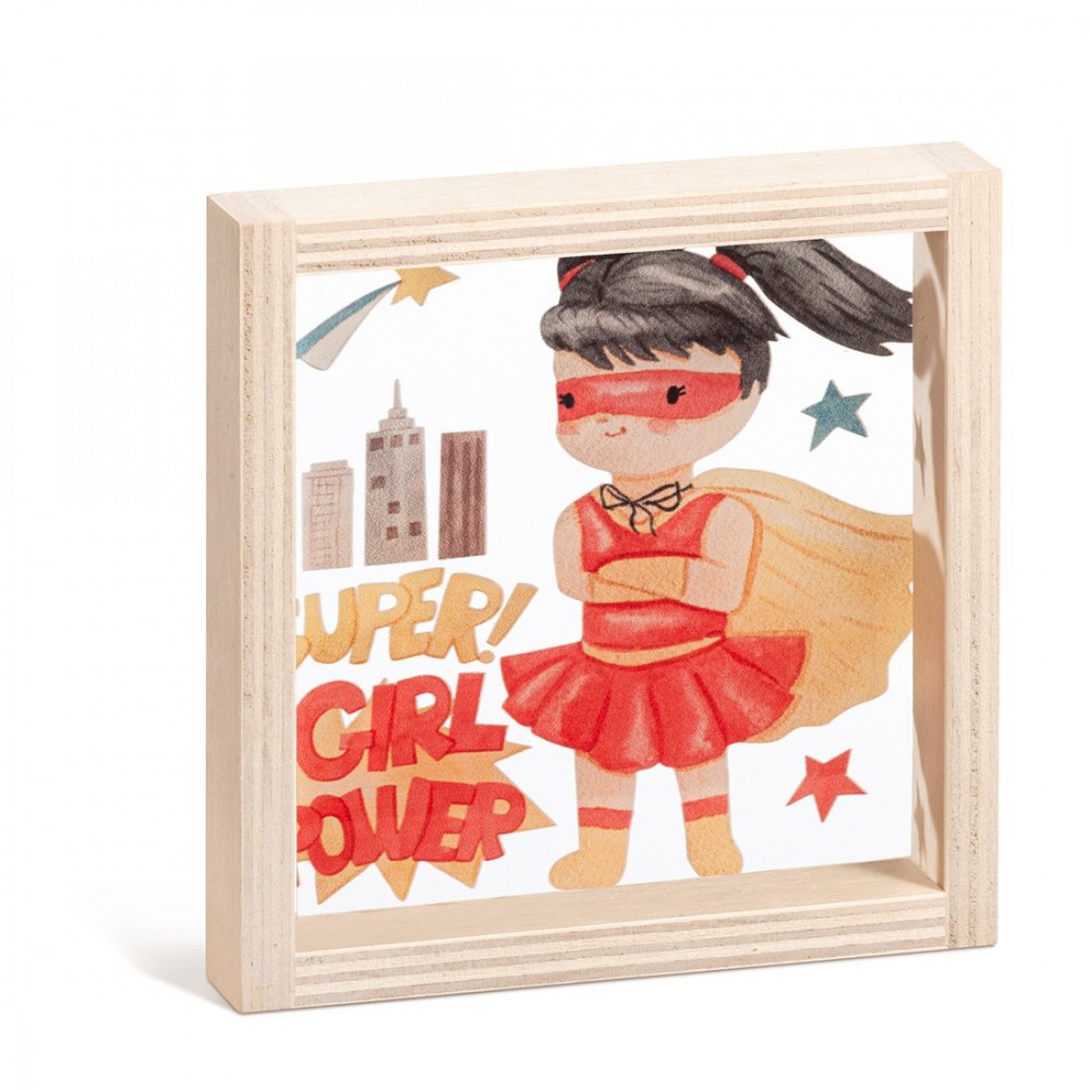 Ξύλινο Καδράκι με Plexi 