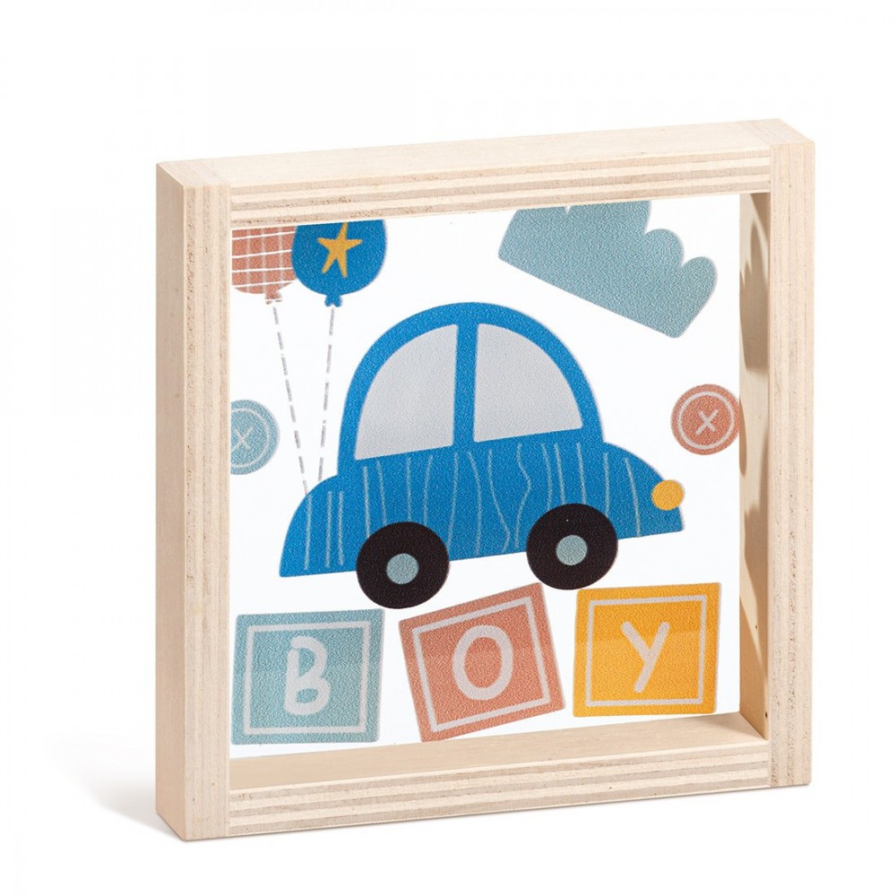 Ξύλινο Καδράκι με Plexi 