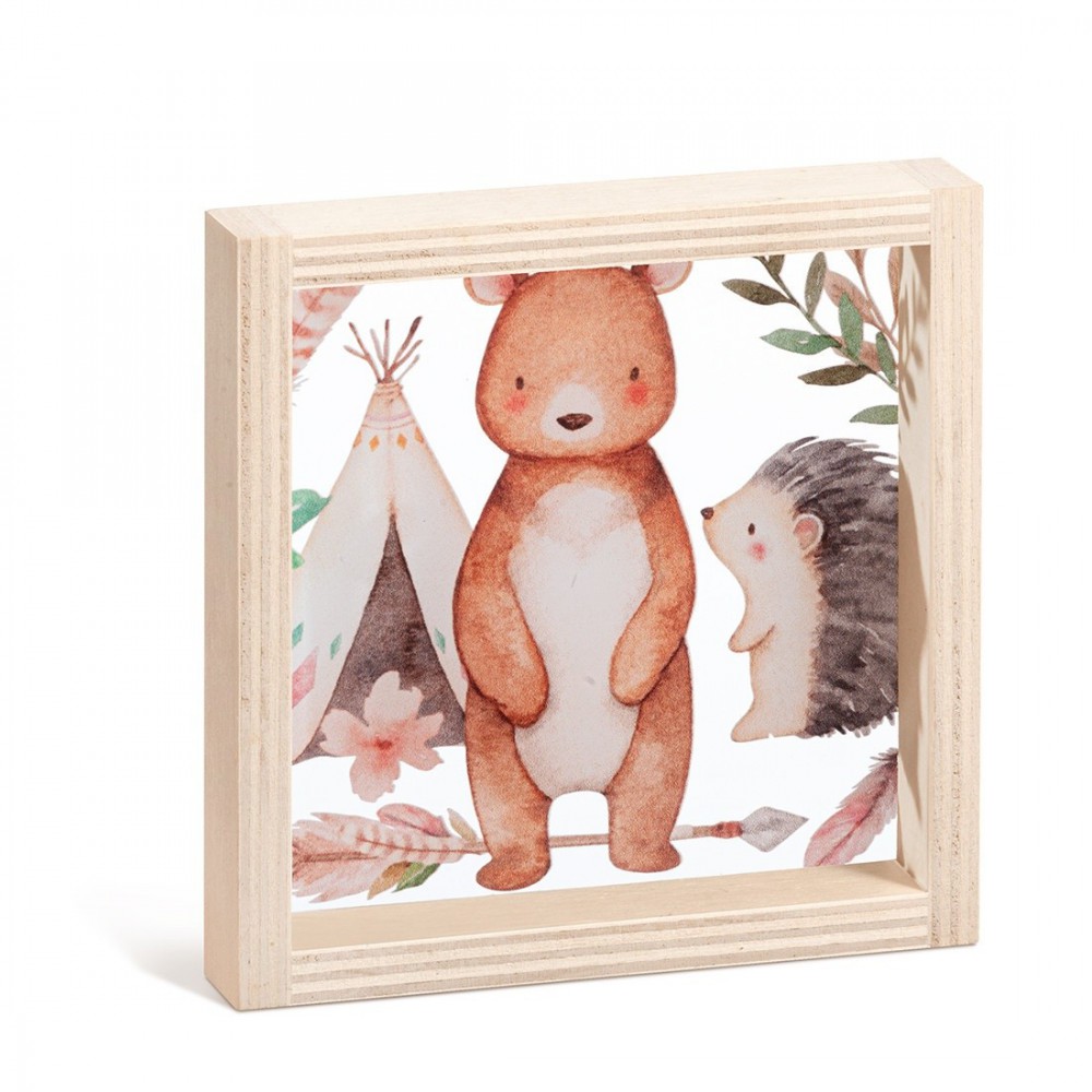 Ξύλινο Καδράκι με Plexi 