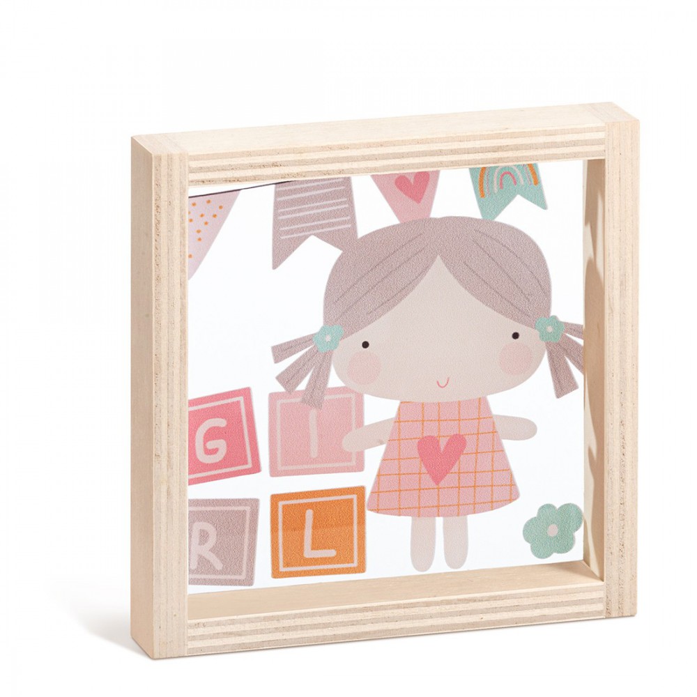 Ξύλινο Καδράκι με Plexi 